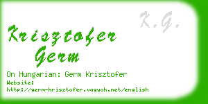 krisztofer germ business card